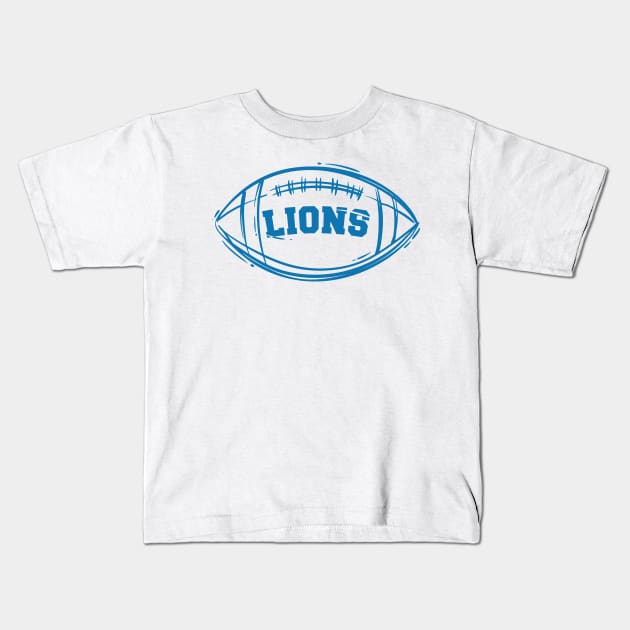 Detroit Lions Kids T-Shirt by Qogl